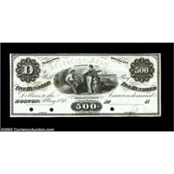 Boston, MA- Atlantic Bank $500 G98 ProofAn enigmatic high denomination Proof example, with the bank.