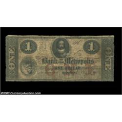Boston, MA- The Bank of the Metropolis $1 UNLThis unlisted note is the first type issued by the bank