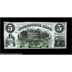 Boston, MA- The Blackstone Bank $5 G16a ProofAn exquisite Proof example with a magnificent vignette.