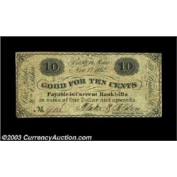 Boston, MA- Blake & Alden 5ó, 10ó (2), 25óFour pieces, one of the 10ó signed and issued, scarce thus
