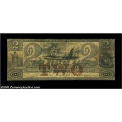 Boston, MA- The Boston Bank $2 June 1, 1853 G44aA very scarce note listed as SENC in Haxby. Fine. Im