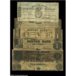 Boston, MA - Boston Bank $5 C64, two examplesTwo counterfeits of the same design, both $5s. The earl