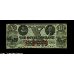 Boston, MA- The Boylston Bank $10 Jan. 1, 1859 UNLThe design of Haxby G10a, but with a red protector