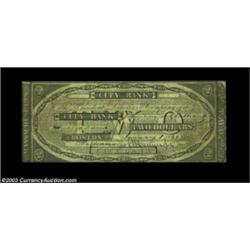 Boston, MA- City Bank $4 Jan. 1, 1841 G22A very scarce Perkins Plate example. Fine, with a few rever