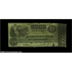 Boston, MA- Cochituate Bank $500 Nov. 20, 1851 UNLThis design is unlisted in Haxby, but the note app