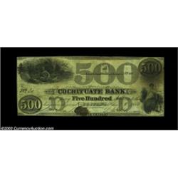 Boston, MA- Cochituate Bank $500 Jan. 8, 1853 G18A very scarce high denomination note which represen
