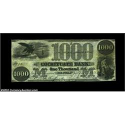 Boston, MA- Cochituate Bank $1000 Nov. 1, 1853 G20A magnificent example of this very rare high denom