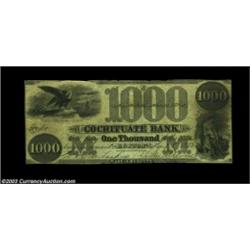 Boston, MA- Cochituate Bank $1000 Jan. 8, 1853 Haxby UNLDifferent from the listed variety, as the wo
