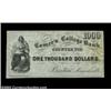 Image 1 : Boston, MA- Comer's College Bank $1000 Schingoethe MA120-1000A scarcer denomination from here. Very.