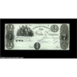 Vergennes, VT- The Bank of Vergennes $2 G16 ProofAnother early Proof with a design that was previous