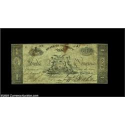 Vergennes, VT- The Bank of Vergennes $1 June 11, 1842 UNL Coulter 2A very rare counterfeit which is.