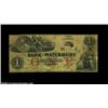 Image 1 : Waterbury, VT- Bank of Waterbury $1 Jan. 1, 1858 G2aA just plain rare note. Fine, with a couple of m