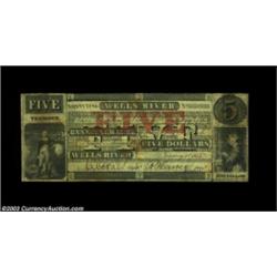 Wells River, VT- Bank of Newbury $5 Jan. 1, 1855 G14bThis piece is listed, albeit very scarce. Nice.