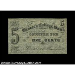 Boston, MA- Cromer's College Bank 5ó, 25ó, 50ó Schingoethe MA120-.05, .25, .50Three fractional issue