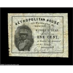 Boston, MA- Osgood C. Dean 1óThis oversize item is an actual piece of scrip issued by this merchant,