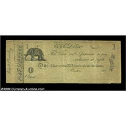 Boston, MA- Unidentified Issuer (Dix & Brimley?) $1, $2Two pieces of unissued scrip, circa 1800-1810