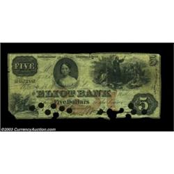 Boston, MA- Eliot Bank $5 April 4, 1856 G8aA very rare piece listed as SENC in Haxby. Fine, with a c