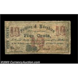Boston, MA- Fleming & Laughton 5ó Nov. 1, 1862Similar to the example from the same issuer, but this.