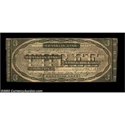 Boston, MA- Franklin Bank $3 Nov. 21, 1832 G38A rare $3 Perkins Plate example listed as SENC in Haxb
