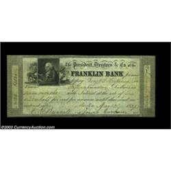 Boston, MA- Franklin Bank $1500 May 23, 1837A Post Note for $1500 using the same form as on the $100