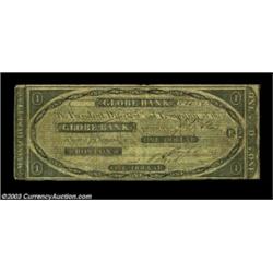 Boston, MA- Globe Bank $1 Mar. 1, 1831 G6A rare note which is listed as SENC in Haxby. Only the Haxb