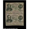 Image 1 : Boston, MA- T.R. Hawley & Co. 10ó-10ó Jan. 1, 1863 Uncut PairAn interesting pair on salmon colored p