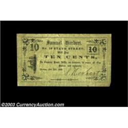 Boston, MA- Samuel Herbert 10ó (2) Oct. 23, 1862, Dec. 5, 1862Two pieces from this issuer, both diff