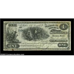 Boston, MA- Jewett & Pitcher $1 May 1, 1875This issuer was a Canadian company located in St. John, N