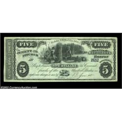 Boston, MA- Jewett & Pitcher $5 Dec. 1, 1873This may be the nicest Jewett & Pitcher note in existenc