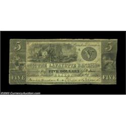 Boston, MA- The Lafayette Bank $5 Sept. 1, 1836 G18Another rare early issue from here which is liste