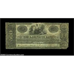 Boston, MA- The Lafayette Bank $500 Aug. 25, 1836 G34An extraordinarily rare high denomination examp