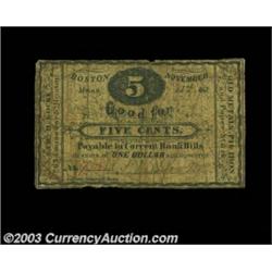 Boston, MA- Saml. B. Locke 5ó (2), 10ó, 25ó (2) Nov. 13, 1862Five pieces, one of which is issued, fr