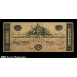 Boston, MA- The Manufacturers & Mechanics Bank $20 G84a ProofA nice early Reed Proof example, with o