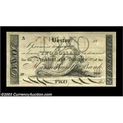 Boston, MA- The Massachusetts Bank $2 G80 ProofProof on light card stock. About Uncirculated, with p