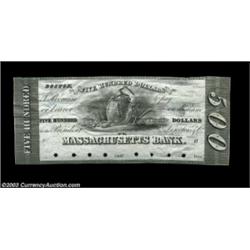 Boston, MA- The Massachusetts Bank $500 G434 Proof Another extraordinary item from the Denly collect