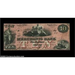 Boston, MA- The Merchants Bank $10 July 1, 1859 G34cA second fully red tinted example, which, like t
