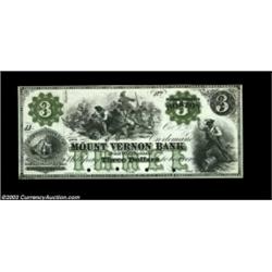 Boston, MA- The Mount Vernon Bank $3 G6a ProofAnother in this series of rare late issue American Ban