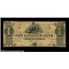 Image 1 : Boston, MA- New England Bank $1 June 1, 1862 G32aThis variety, which bears the ABNCo monogram, is li