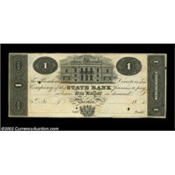 Boston, MA- The State Bank $1 G24 ProofAttractive early Proof with one or two stray ink spots. Uncir
