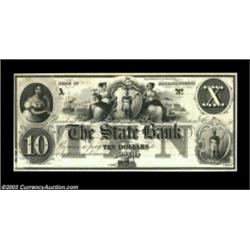 Boston, MA- The State Bank $10 G158 ProofProof mounted on light card stock. Uncirculated, 4 POC, wit