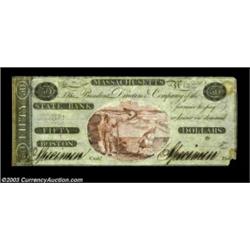 Boston, MA- The State Bank $50 G186 ProofThe Haxby plate example for this early Proof, which, with i