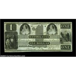 Boston, MA- Suffolk Bank $1 Dec. 7, 1839 G36A lovely example of this very rare note, listed as SENC.