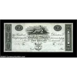 Boston, MA- Suffolk Bank $2 G40 ProofAn attractive Reed Proof just a couple of light paper wrinkles.