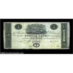 Boston, MA- Suffolk Bank $5 G81 ProofAn early Reed Proof with just a touch of light discoloration fr