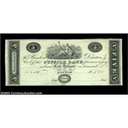 Boston, MA- Suffolk Bank $5 G82 ProofA second $5 Reed Proof with a different design. Uncirculated, w