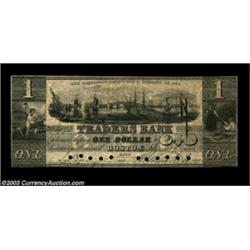 Boston, MA- Traders Bank $1 June 19, 1858 G6A very scarce note from a bank which later received a na
