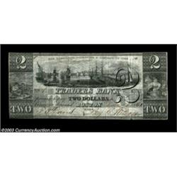 Boston, MA- Traders Bank $2 Dec. 2, 1861 G12cDifferent from the other Haxby G12c in that this piece.