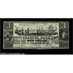 Boston, MA- Traders Bank $3 June 1, 1860 G18cA lovely example of this very scarce denomination. Very