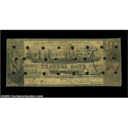 Boston, MA- Traders Bank $10 Nov. 1, 1862 G30cFine, with three rows of punch cancels. Important noti