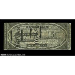 Boston, MA- The Union Bank $1 May 1, 1847 UNLThis design is unlisted in Haxby either as a legitimate